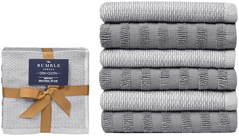 Bumble Premium Dish Cloths 13"x13" | 100% Natural Ring Spun Cotton | 400 GSM | - Image 2