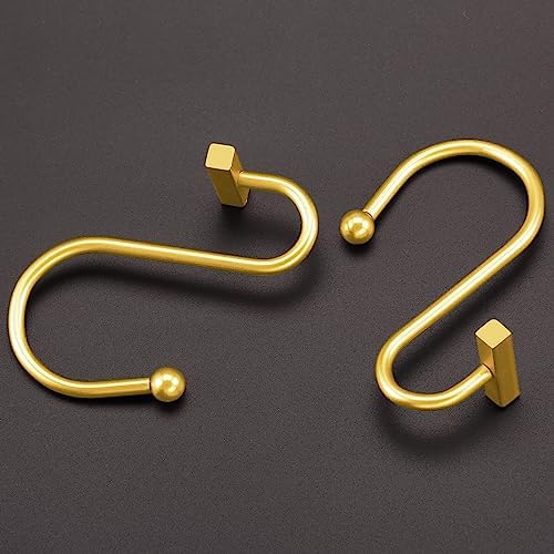 Gold Shower Curtain Hooks, Modern Decorative Shower Curtain Rings - Image 5