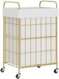 90L Laundry Hamper with Wheels, Laundry Basket with Handle and Liner Bag by Heeytilly