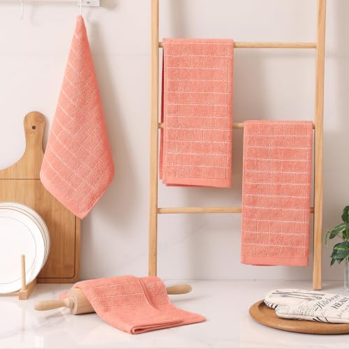 Homaxy 100% Cotton Terry Kitchen Towels, 8 Pack - Image 6