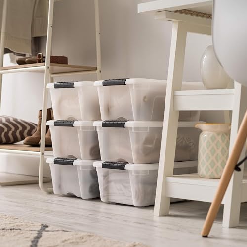 IRIS USA 6-Pack 13 Quart Storage Bins - Image 4