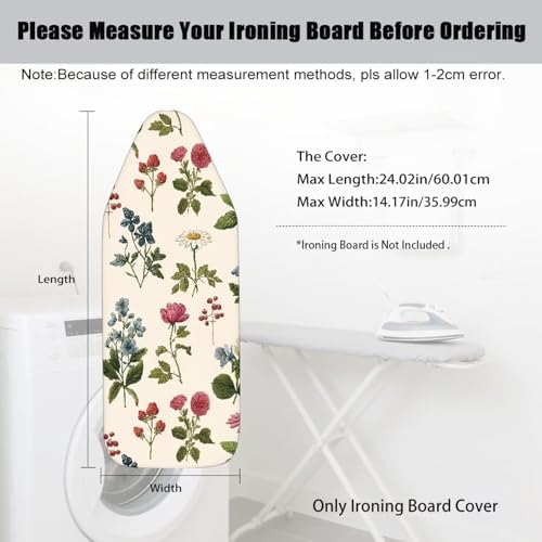Floral Ironing Board Cover Easy to Install Table Top Ironing Board Protector - Image 7