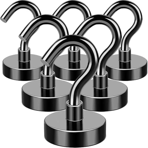 MIKEDE Black Magnetic Hooks Heavy Duty 30 LBS Strong Magnets by MIKEDE