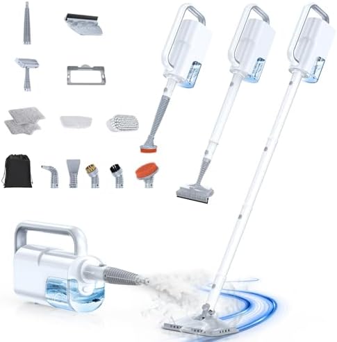 Steam Cleaner, Detachable 10-in-1 Handheld Steam Mop by ScrubWiz