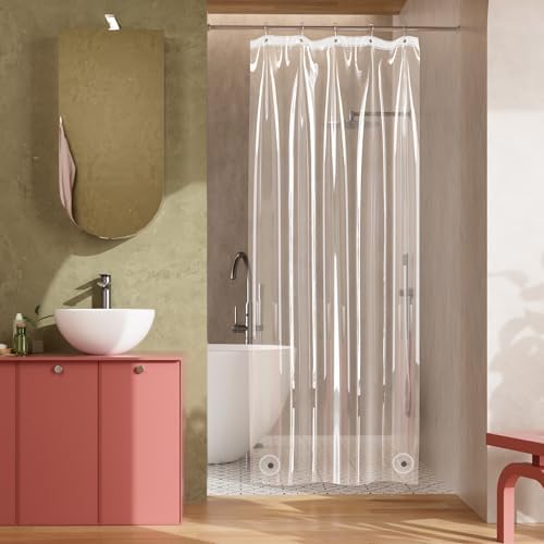 Titanker Stall Shower Curtain Liner, 32x72 Clear Shower Liner PEVA Lightweight - Image 6