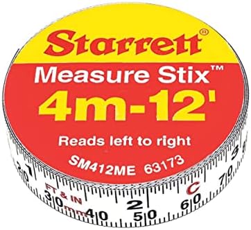Starrett Tape Measure Stix, 1/2" x 144", S12 Style by Starrett