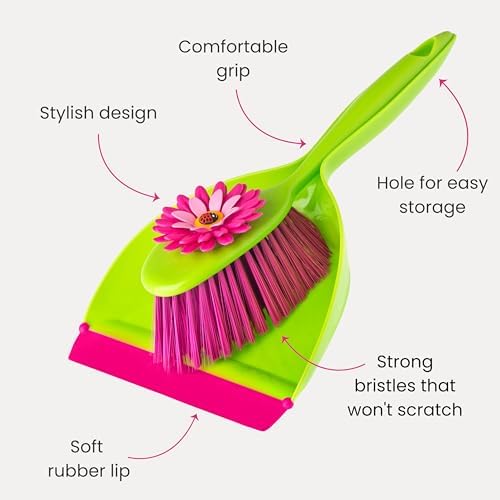 Vigar Flower Power Dust Pan and Brush Set - Image 4
