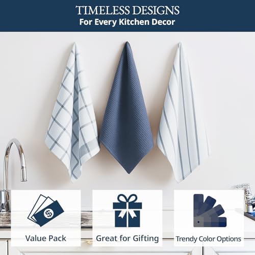 LANE LINEN Cotton Kitchen Towels Set, Quick-Drying Dish Towels, Premium Hand - Image 4