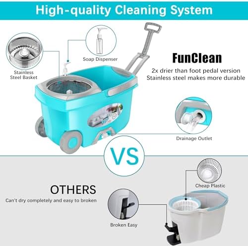 FunClean Large Spin Mop Bucket Set - Image 4