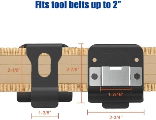 2-Pack Tape Measure Holder Belt Clip - Image 5