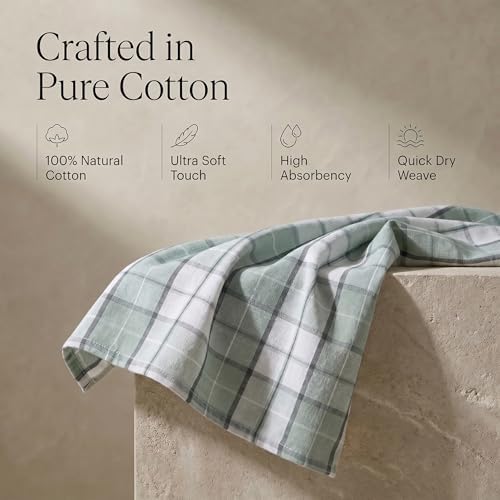 Urban Villa Kitchen Towels Cotton Dish Towels 20”x30” Majestic Checks - Image 4