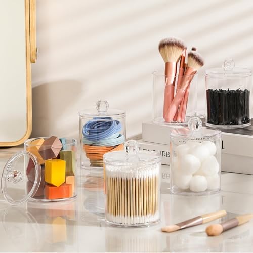 6 Pack Acrylic Qtip Holder Dispenser - Image 6