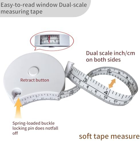 Body Measurement Tape Measure Fitness Tracking Tools Sewing Ruler 60" - Image 3