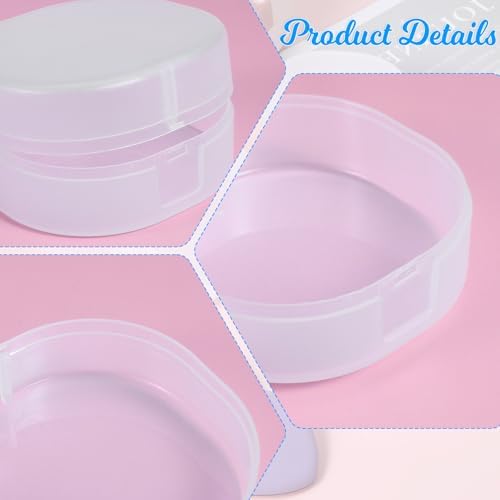 QfwdfcTrenz 4Pcs Plastic Cotton Round Holder Cosmetic Cotton Pad Holder White - Image 3