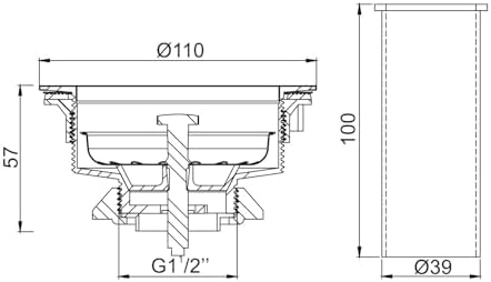Kitchen Sink Drain Assembly, Basket Strainer - Image 7
