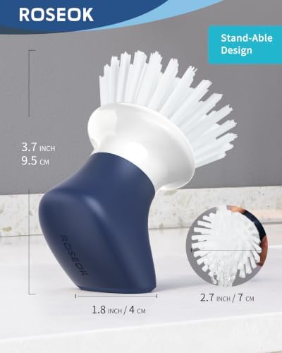 ROSEOK Dish Scrub Brush, Palm Brush, Kitchen Brush, Nylon Bristles - Image 6