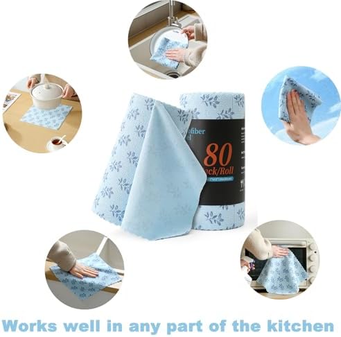 Microfiber Cleaning Cloth Roll, 80 Pack Cleaning Towels, Lint Free Rags Paper - Image 4
