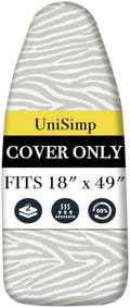 UniSimp Ironing Board Cover and Pad 18"x49" Extra Thick Natural Cotton by UniSimp
