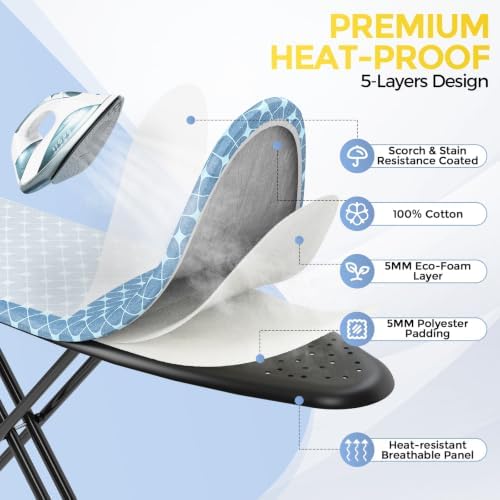 APEXCHASER Foldable 7-Level Heigh Adjustable Ironing Board - Image 3