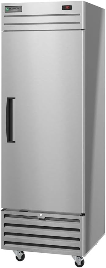 Commercial Reach-In Freezer, One Door Mobile Stainless Steel Freezer for Restaurants, 27" Wide, UL Certified, 115V
