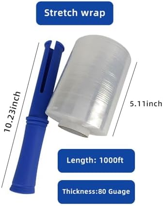 Stretch Wrap 5.11"×1000' Plastic Wrap Roll - Image 2