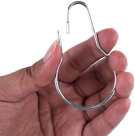 Super Z Outlet Silver Metal Shower Curtain Style Hanging Clip Chain Hooks - Image 4