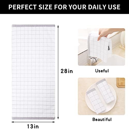 Homaxy 100% Cotton Terry Kitchen Towels, 4 Pack - Image 5