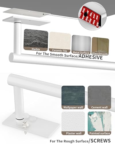 White Paper Towel Holder Under Cabinet Self Adhesive or Wall Mount - Image 7