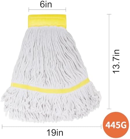 2 Pack Heavy Duty Mop Head Commercial Replacement, Industrial Heads Refill - Image 5
