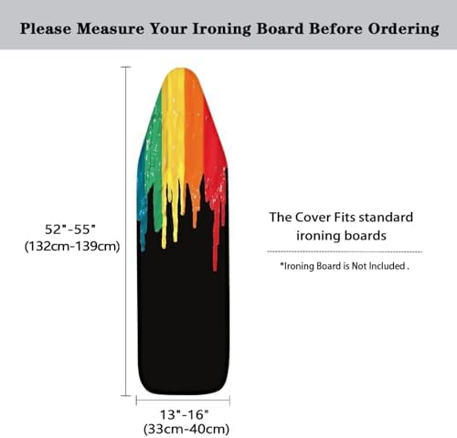 GLENLCWE Rainbow Splatter Tie Dye Ironing Board Cover - Image 5
