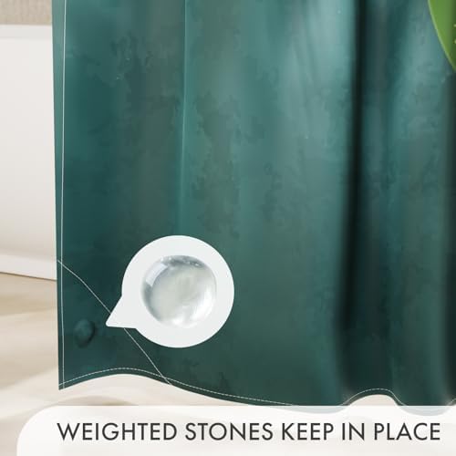 AmazerBath Boho Shower Curtain, 72x72 Washable Cloth Sage Cactus Shower Curtains - Image 7