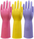 Rubber Kitchen Dishwashing Gloves, 3 Pairs by SLICKKIT