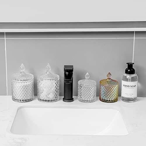 rejomiik Qtip Holder Glass Apothecary Jars - Image 5