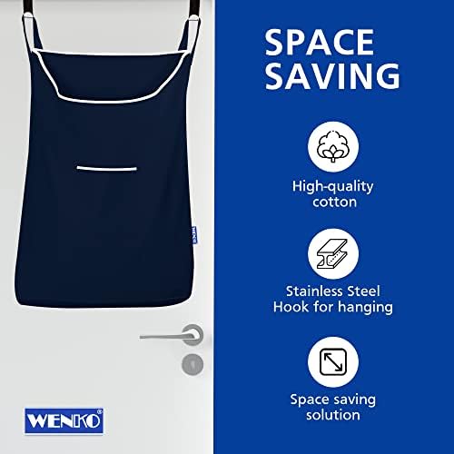 WENKO Laundry Hamper Bag Hanging, Over The Door Basket - Image 4