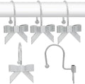 Decorative Shower Curtain Hooks, Luxury Bowknot Shower Curtain Rings, Modern by JTDTH
