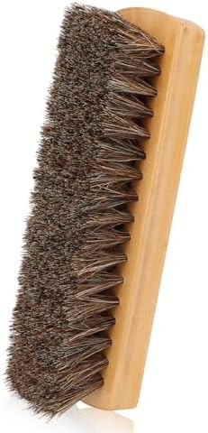 Shoe Brush, Horsehair Shoe Brush Shoe Cleaning Brush Boot Brush by Liwidon