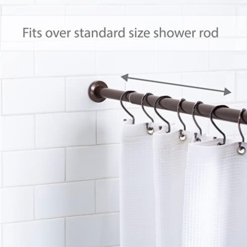 Bath Bliss 12 Pack S-Hook Shower Curtain Rings | Bathroom | Metal S Shaped - Image 3