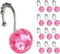 Sunlit Luxury Design Round Hot Pink Diamond Crystal Gem Bling by Sunlit