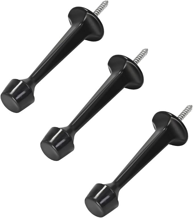 HOMOTEK 3 Pack Heavy Duty Solid Rigid Door Stop by HOMOTEK