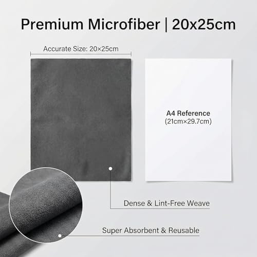 5 Pack Microfiber Cleaning Cloths — Lightweight, Lint-Free & Streak-Free Towels - Image 6