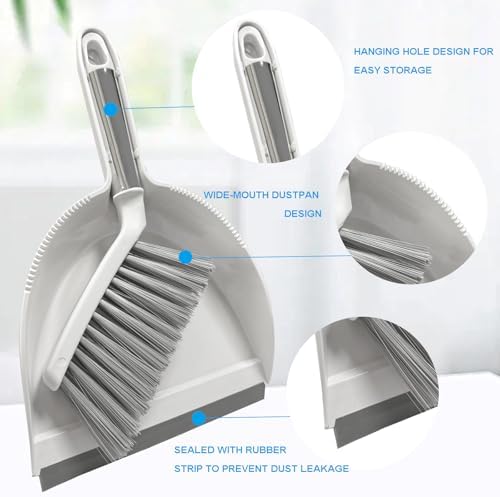 Small Broom with Dustpan Combo Set Mini Broom and Brush Set Hand Sweeper - Image 5