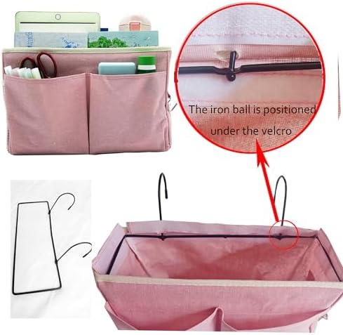 2-Pack Bedside Caddy Bedside Hanging Storage Basket Multi-Function Organizer - Image 4
