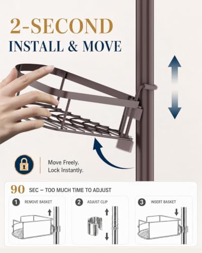 SEIRIONE Rustproof Shower Corner Caddy Organizer - Image 2