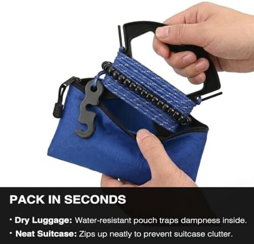 2 Pack Travel Clothesline, No Clothespins Needed, 48 Beads, Winders & Bags - Image 5