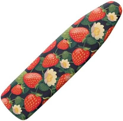 Vivid Strawberry Print Stain Resistant Polyester Ironing Covers, Cartoon Red by Daulesho