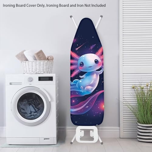 Cute Axolotl Ironing Board Cover, 15 x 54 Elastic Edge Padding Applicable - Image 3