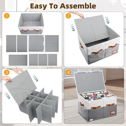 Supowin Large Shoe Organizer for Closet, Foldable Shoe Storage Bin - Image 7