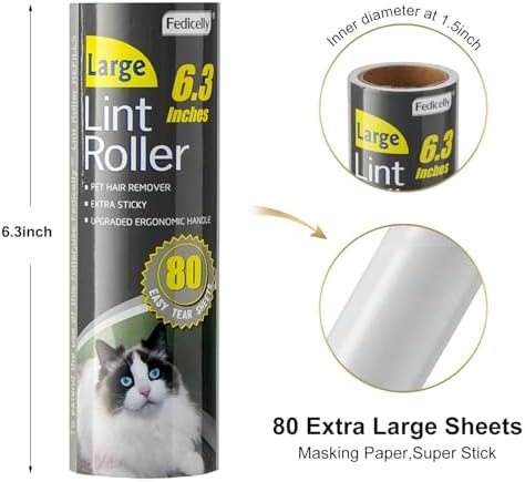 Fedicelly Lint Rollers Pet Hair Extra Sticky Floor - Image 4