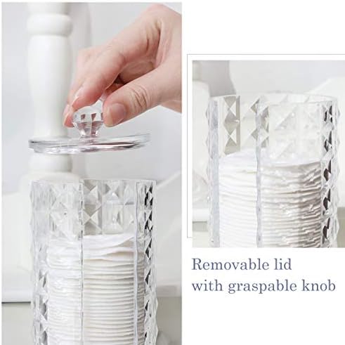 Luxspire Acrylic Makeup Cotton Round Holder - Image 4
