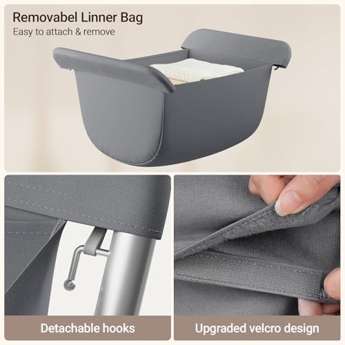 ELYKEN Laundry Basket with Wheels, Collapsible Laundry Hamper - Image 6